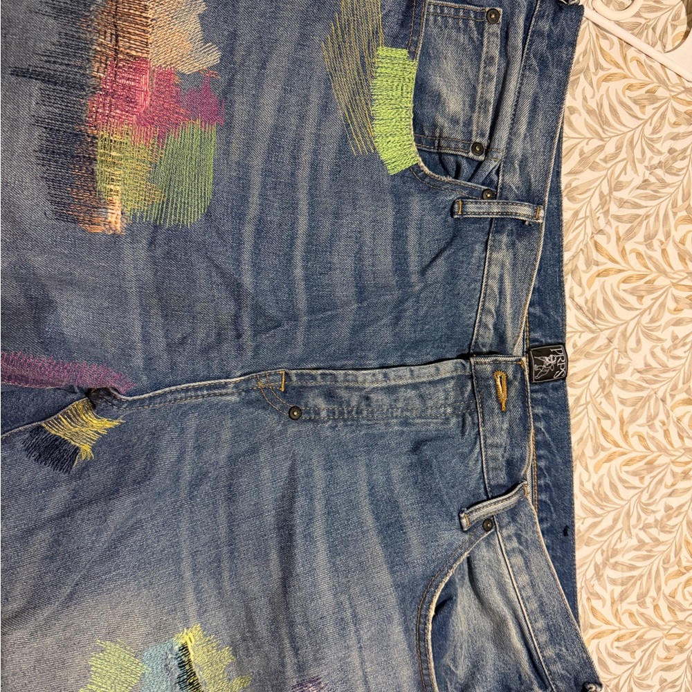 Men’s Embroidered Jeans